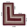 Alpine Stripe Collection 100% Polypropylene Durable & Stain Resistant Double Sided Reversible Indoor Area Utility L-Shape Rug - 2 of 4