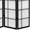 Oriental Furniture 6 ft. Tall Canvas Double Cross Room Divider - Black (6 Panels): Privacy Partition, No Assembly Required - image 3 of 3