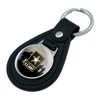 U.S. Army Logo With Soldier Silhouettes Black Leather Keychain - 2 of 4