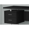 Vynxaria Computer Desk, Home Office, Laptop, Left, Right Set-up, Storage Drawers, 60"l, Work, Black Laminate, Grey Metal, Modern - 3 of 4