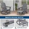 homfan Rocking Adirondack Chairs, Folding Adirondack Rocking Chair With Footrest,  With Retractable Ottoman and Cup Holder - 4 of 4