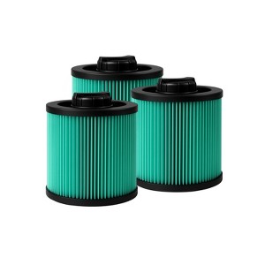 Nispira DXVC6914 HEPA Vacuum Filter, Fits 6-16 Gallon Wet/Dry Vacuums. Compatible with DeWalt DXV06P  DXV10P DXV10SA  DXV14P DXV16P DXV16PA Pack of 3 - 1 of 4