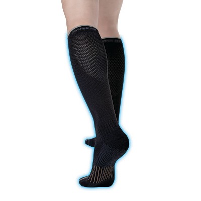 Size L/XL Copper Fit™ Knee-High Compression Socks 4-pack Purple/Argyle