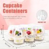 30 Pack 6 Count Cupcake Containers with Detachable Tall Dome Lids for 180 Cupcakes, Stackable BPA Free - 2 of 4