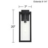 John Timberland Titan Modern Outdoor Wall Light Fixture Mystic Black 20" Clear Glass for Post Exterior Barn Deck House Porch Yard Patio Home Outside - 4 of 4