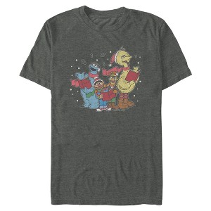 Mens Sesame Street Friends Singing Christmas Carols T Shirt - 1 of 4