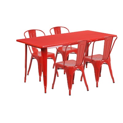 red metal chairs target