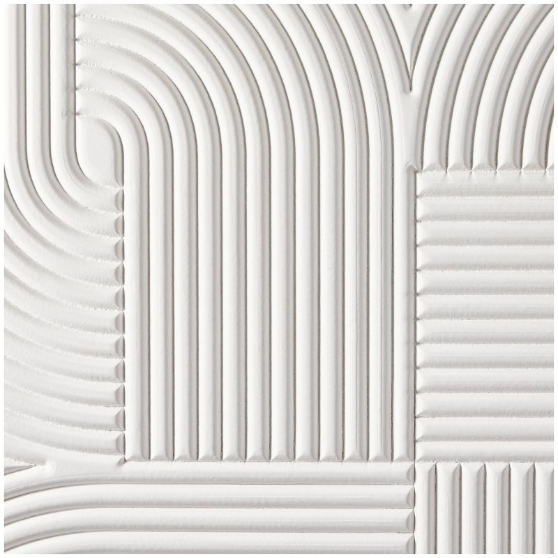 48&#34; x 48&#34; Wood Geometric Carved Wall Decor White - CosmoLiving by Cosmopolitan, 3 of 6