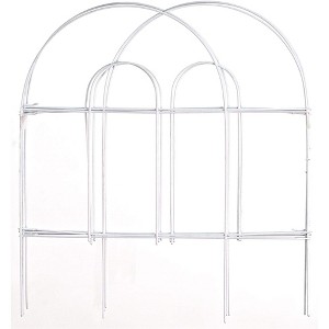 Origin Point Metal Garden Border Round Folding Fence, White, 18-Inch x 8-Feet - 1 of 2