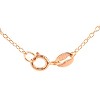 Guili Sterling Silver Rose Gold-Plated Pendant with Clear Round CZ and Small Halo in White, Green, Gold, Rose Gold, or Purple—Elegant and Refined. - 2 of 4