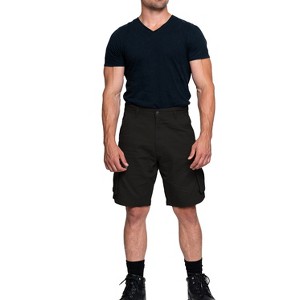 Full Blue Big Men's Expandable Waist Cargo Shorts - 1 of 3