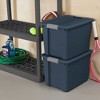 Sterilite 12 Gal Stackable Plastic Storage Tote Container w/ Lid, Blue (4 Pack) - 4 of 4