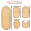 Home Weavers Double Ruffle Collection 100% Cotton Tufted Bathroom Rug Set, Non-Slip Latex Bath Rug Set - 3 of 4