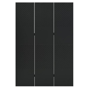vidaXL Room Divider Freestanding Privacy Screen for Room Separation Steel - Black 47.2" x 70.9" - 1 of 4
