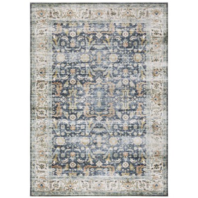 Oriental Weavers Charleston CHA05 Blue / Gold Indoor Area Rug - 5' x 7'