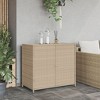 VidaXL Patio Storage Cabinet Beige 32.7"x17.7"x29.9" Poly Rattan - 3 of 4