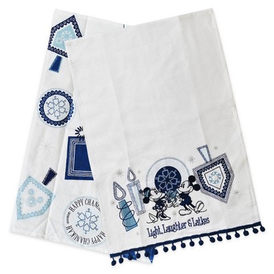 Disney Mickey Mouse & Friends 2pk Cotton Hanukkah Kitchen Towels