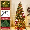 Whizmax 7.5FT Prelit Christmas Tree Artificial Christmas Tree with Metal Stand and Hinged Branches - 4 of 4