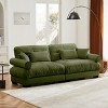 Large Straight Sectional Sofa,Modern Velvet Sectional Sofa With Waist Pillows And Throw Pillows,Comfortable Sofa For Living Room-Cuddlewood - 2 of 4