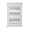 DOMETOUR Wall Mounted Cabinet, Hanging Medicine Cabinet with 3 Tiers, Single Louvered Door, Floating Cupboard for Home Bathroom Bedroom, White - 2 of 4