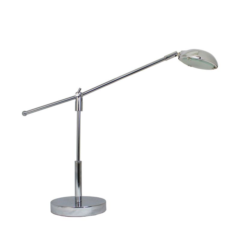 3W Balance Arm Chrome Desk Lamp with Swivel Head Silver (Includes LED Light Bulb) - Simple Designs, 3 of 6