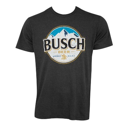 Adult Busch Heather Black Round Logo Tee Shirt