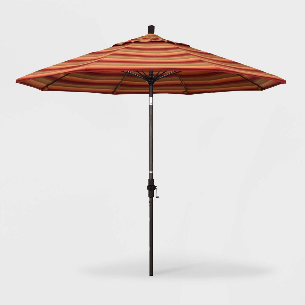 California Umbrella 9' Sun Master Patio Umbrella Collar Tilt Crank Lift ...