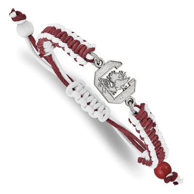 Black Bow Jewelry Stainless Steel South Carolina Gamecocks NCAA charm Bracelet 9 Inch