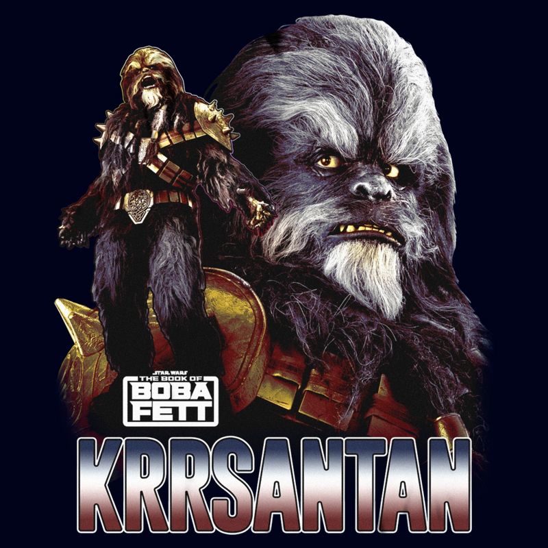 Men's Star Wars: The Book of Boba Fett Krrsantan the Wookiee The Twins Protector T-Shirt, 2 of 6