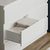 PAGED Wooden Dresser with 6 Drawers Rustic Farmhouse Style Storage Cabinet with Metal Handles for Living Room - 4 of 4