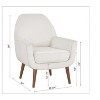 CAVINAS Boucle Accent Chair with Mid-Height Back and Round Legs,Mid-Century Upholstered Living Room Chairs,Reading Chairs for Living Room - 3 of 4