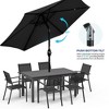 Heynemo 7.5 ft Patio Umbrella Outdoor Market Umbrella Tilt Button and Crank 6 Ribs for Deck Lawn Pool & Backyard - 4 of 4