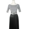 Elerevyo Women's Big Double-Flower Stretchy Elastic Wide Chunky Dress Waistband Belts - 4 of 4