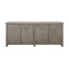Treasure Trove Accents 4 Door Credenza Spalding Gray: Adult No Assembly Required, Acacia Material, Divided Storage Cabinet - 2 of 4