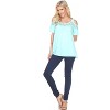 Women's Cut Out Shoulder Bexley Tunic Top - White Mark - 2 of 3