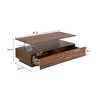 NicBex Modern 2-Tier Fluted Design Coffee Table with Storage Drawers & Open Shelf,Colorful LED Accent Center Table for Living Room,Bedroom - 4 of 4