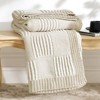 Amelie Home Chenille Throw Blanket, Checkered Knit Decorative Sofa & Bed Blanket, Soft Cozy Style - 4 of 4