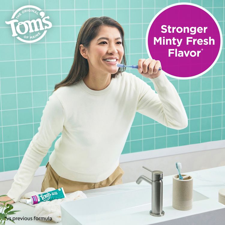 Tom's of Maine Antiplaque and Whitening Fluoride-Free Vegan Toothpaste - 4.5oz, 4 of 16