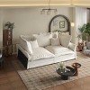 JOYRACER 90.55" Modern Upholstered Cloud Sofa, Couch with Deep Seat and Multiple Large Soft Pillows, Convertible Chaise Lounge Sofa for Living Room - 2 of 4