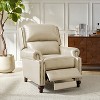 Elisabete Modern Wingback Genuine Leather Recliner with Vintage Nail Head Trim for Living Room and Bedroom  | ARTFUL LIVING DESIGN - 3 of 4