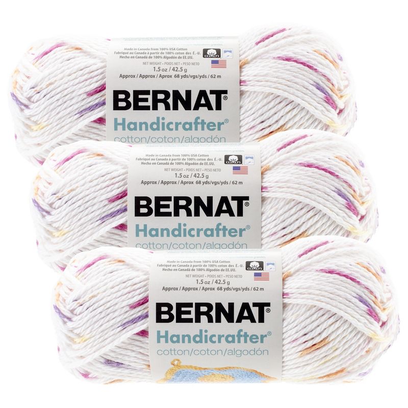 (Pack of 3) Bernat Handicrafter Cotton Yarn - Ombres-Floral Prints, 1 of 3