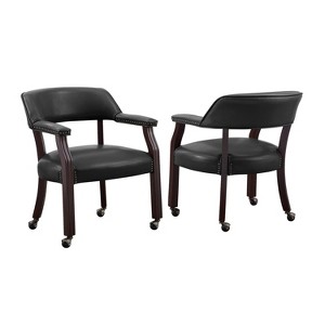 Tournament - Arm Chair With Casters - Medium Cherry - 1 of 4