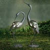 SPI Home Crane Pair Garden Sculpture – 29" Tall Bronze Metal Bird Duo for Outdoor Garden, Nature-Inspired Wildlife Yard Art - 3 of 3