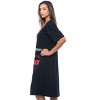 Just Love Short Sleeve Nightgown Oversized Screen Print Sleep Dress for Women - 2 of 3
