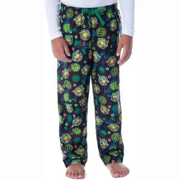 Teenage Mutant Ninja Turtles Mens Pajama Pants Medium Black Graphic Print