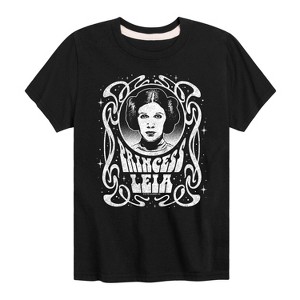 Boys' - Star Wars - Princess Leia Art Nouveau Short Sleeve Graphic T-Shirt - 1 of 3