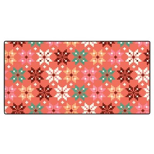 Showmemars Winter Quilt Pattern no2 Desk Mat -Deny Designs - 1 of 4
