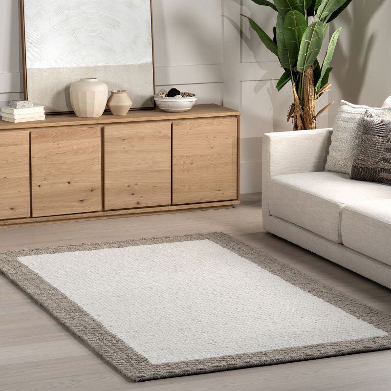 nuLOOM Aster Chunky Knit Wool Area Rug, 2 of 9