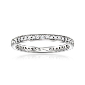 Ross-Simons 0.33 ct. t.w. Lab-Grown Diamond Eternity Band in Sterling Silver - 1 of 4