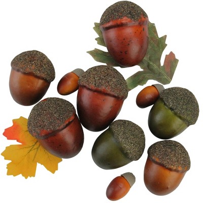 Northlight 10-Piece Fall Harvest Artificial Acorns and Maple Leaves Decoration Set